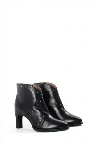 Γυναικεία Δερμάτινα Ankle Boots WONDERS M-4306 BLACK